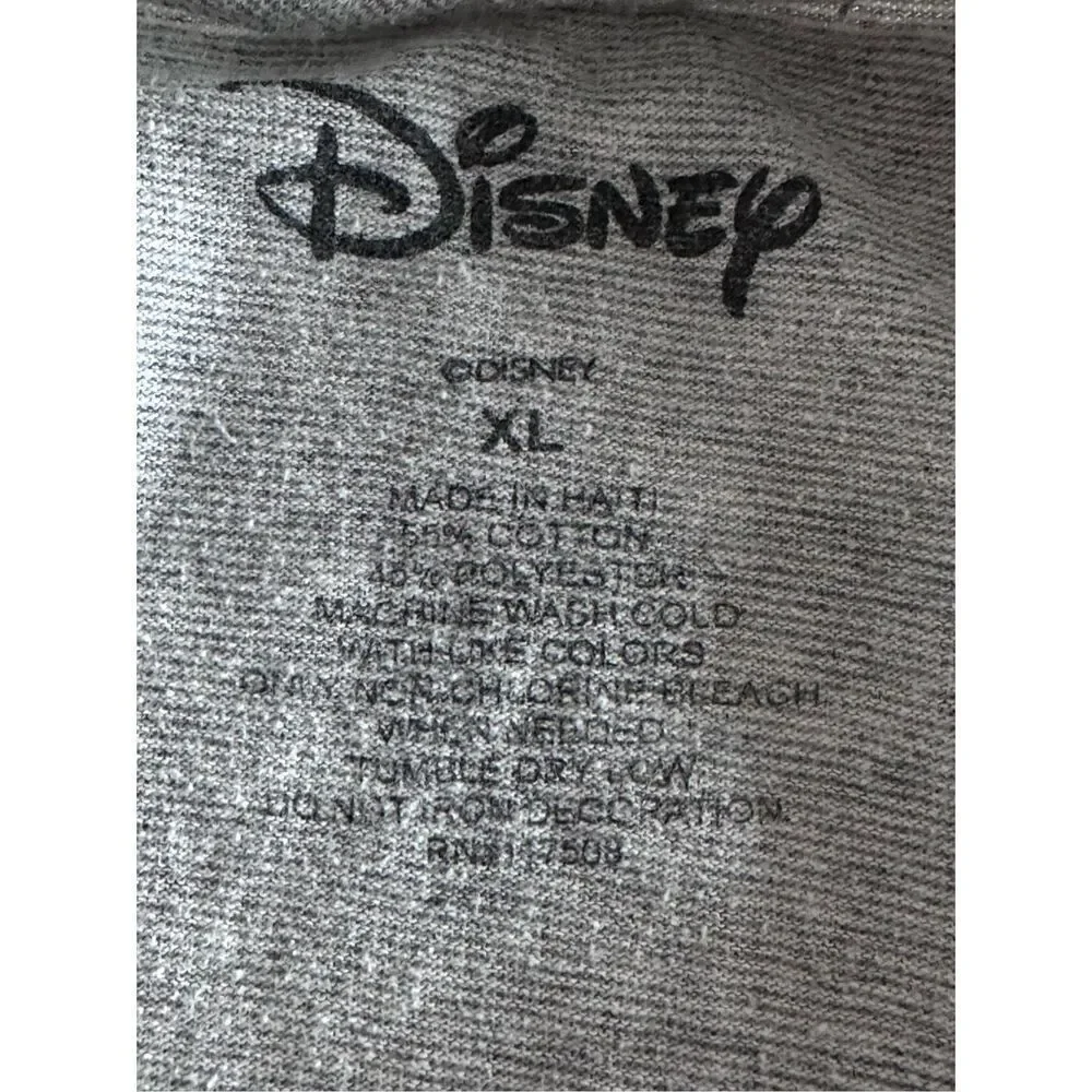 Disney SS T-Shirt Men’s XL Grey Mickey Mouse All Over Print Graphic Logo - Picture 4 of 7